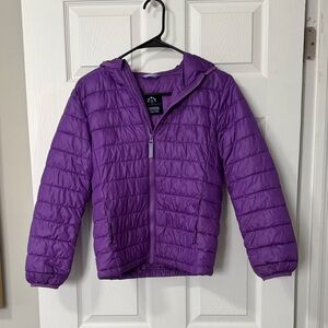 Primary Kids Puffer Jacket in Purple